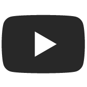 YouTube-Logo in schwarz mit transparentem Hintergrund.