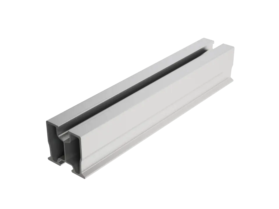 PREFA Profilschiene zur Befestigung der PV-Module.