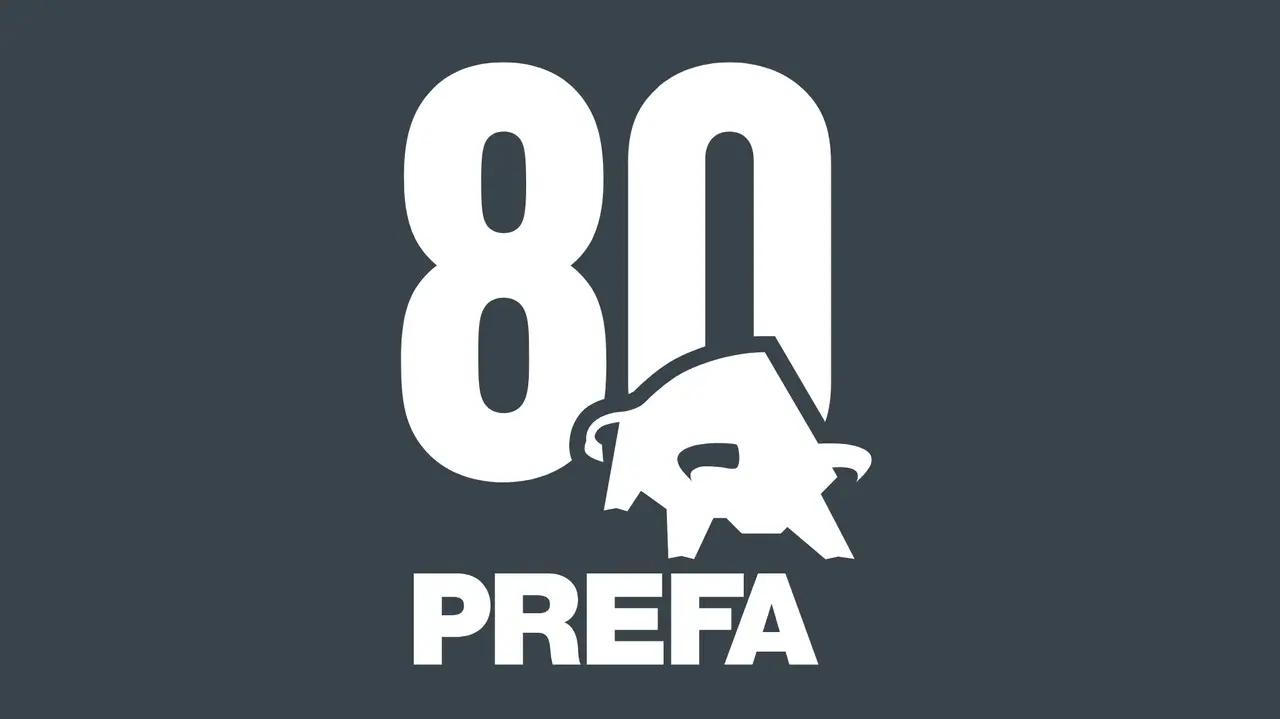 Das "80 Jahre PREFA" Logo ohne Claim.