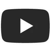 YouTube-Logo in schwarz mit transparentem Hintergrund.