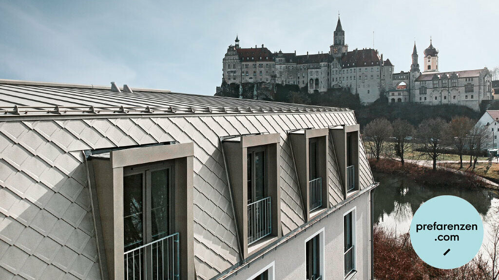 Blick vom Karls Hotel auf das Schloss Sigmaringen