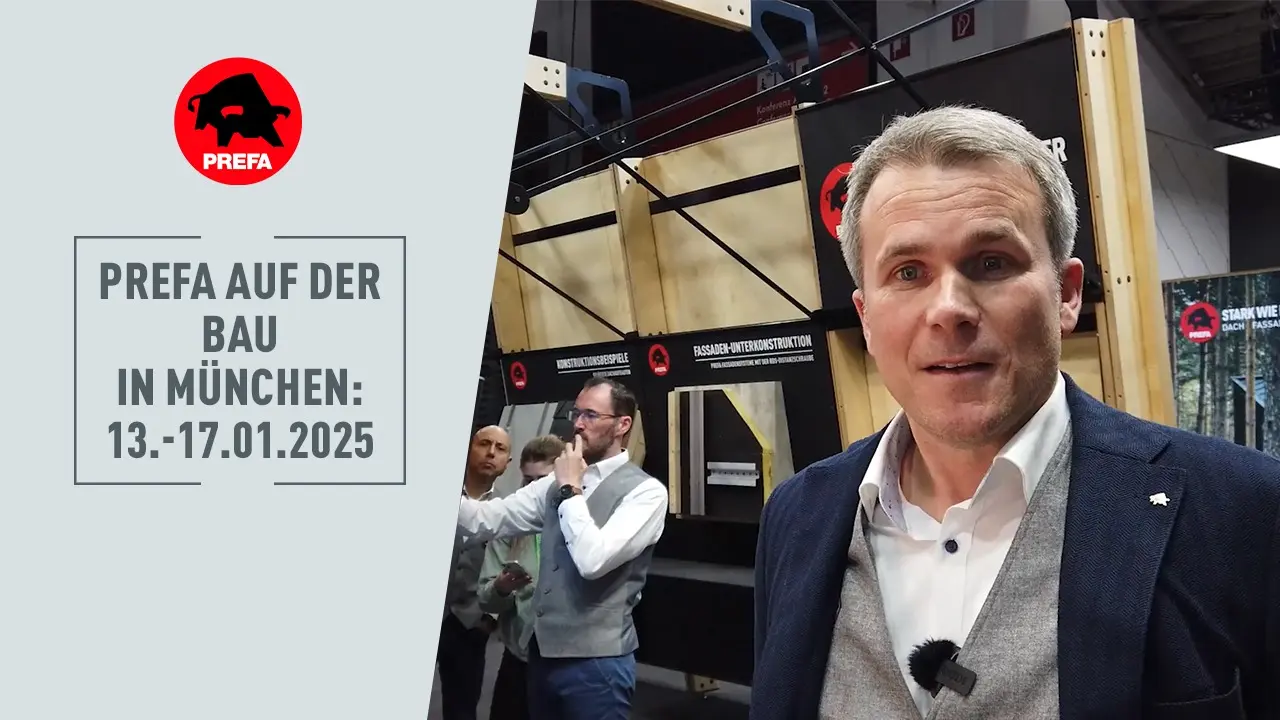 Willkommen auf der BAU 2025 in München. PREFA freut sich, Sie noch bis zum 17.01.2025 in Halle A3 and Stand 411 / 511 begrüßen zu dürfen.