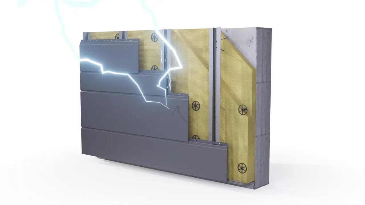 Fassaden und Unterkonstruktionen mit Distanzschrauben schützen optimal vor Unwetter.