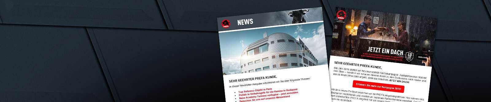 Abonnieren Sie den PREFA Newsletter kostenlos!