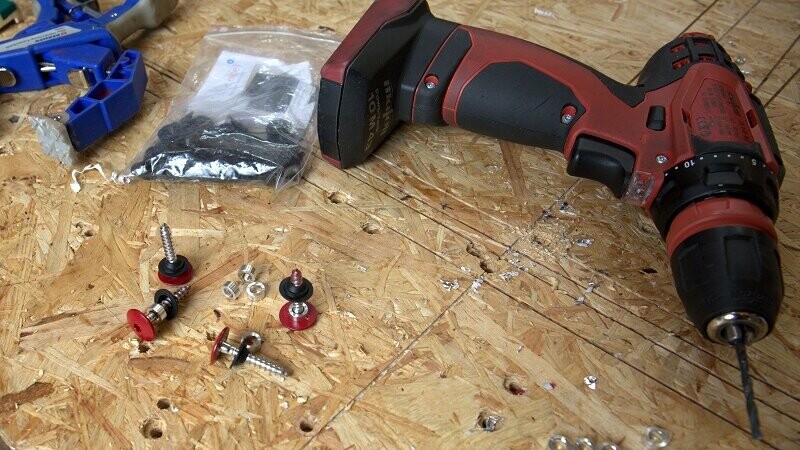 Zubehör für Befestigung Aluminium Verbundplatte auf Holz-Unterkonstruktion