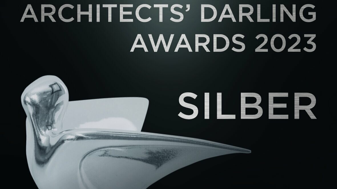 Signet in Silber des Architects' Darling® Awards 2023.
