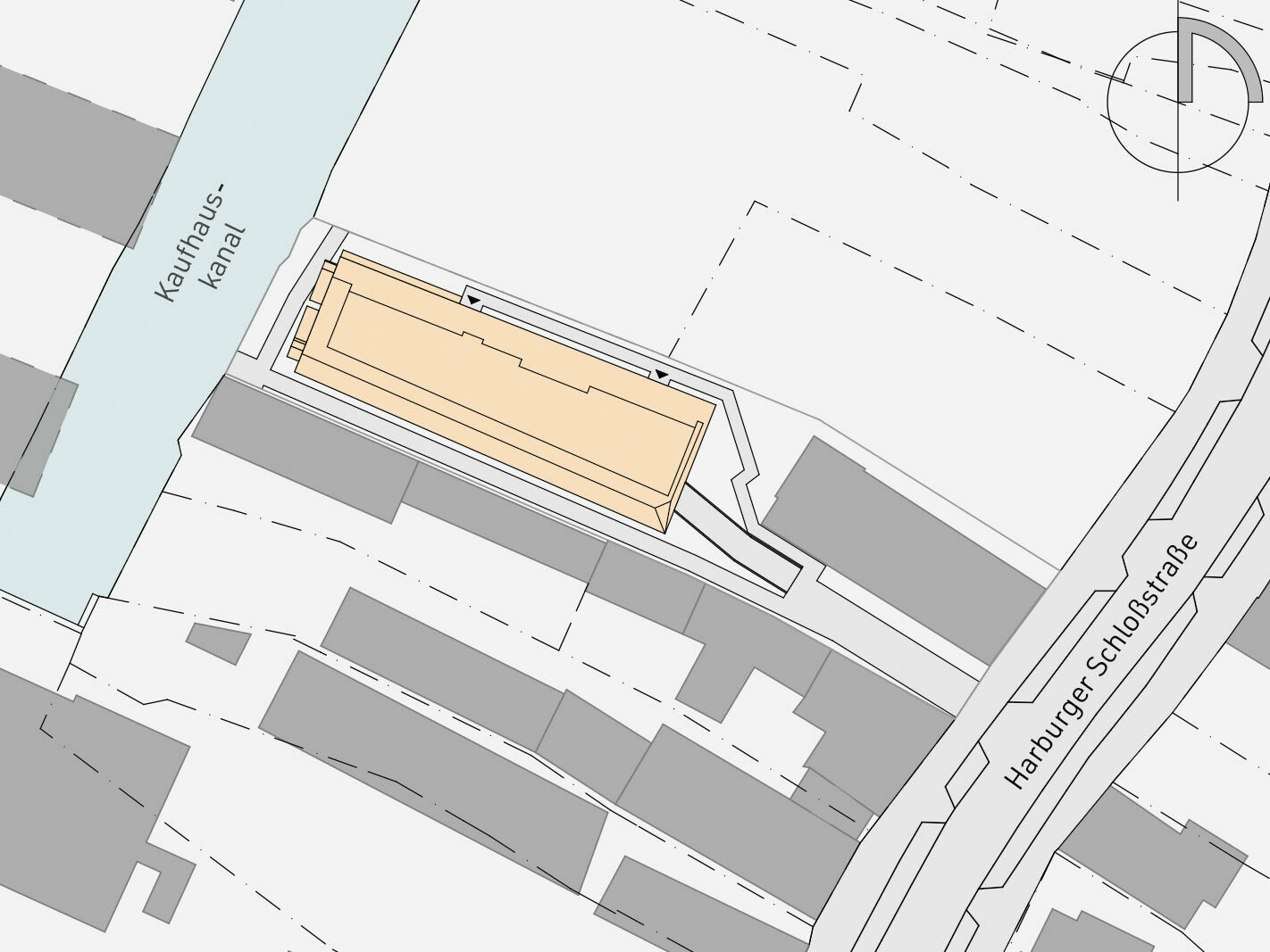 Der Lageplan des "Weißen Hauses" im Süden von Hamburg.