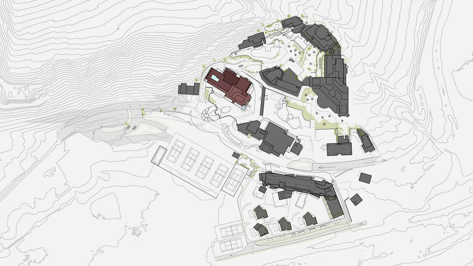 Lageplan der Hotelanlage mitten in Südtirol