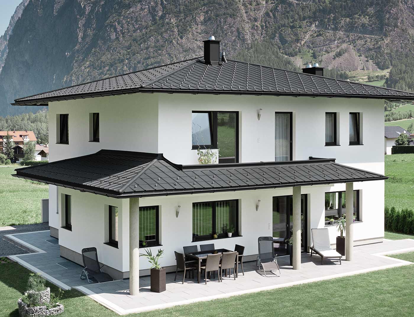 Referenzobjekte PREFA Dachsysteme Dachplatte 03 P.10 Schwarz